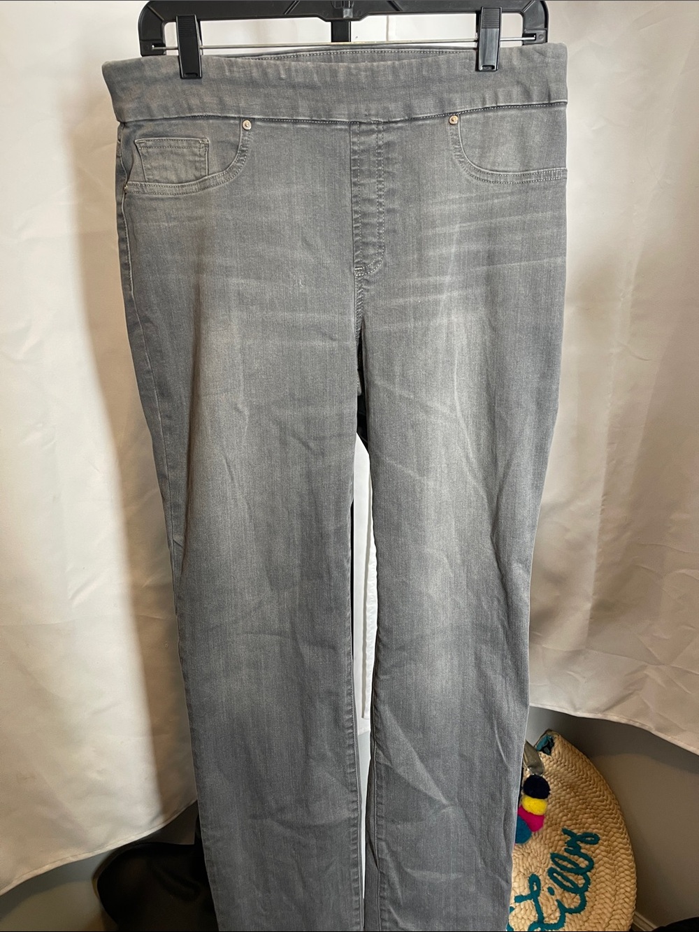 Chico's Light Grey Straight-Leg Jeans